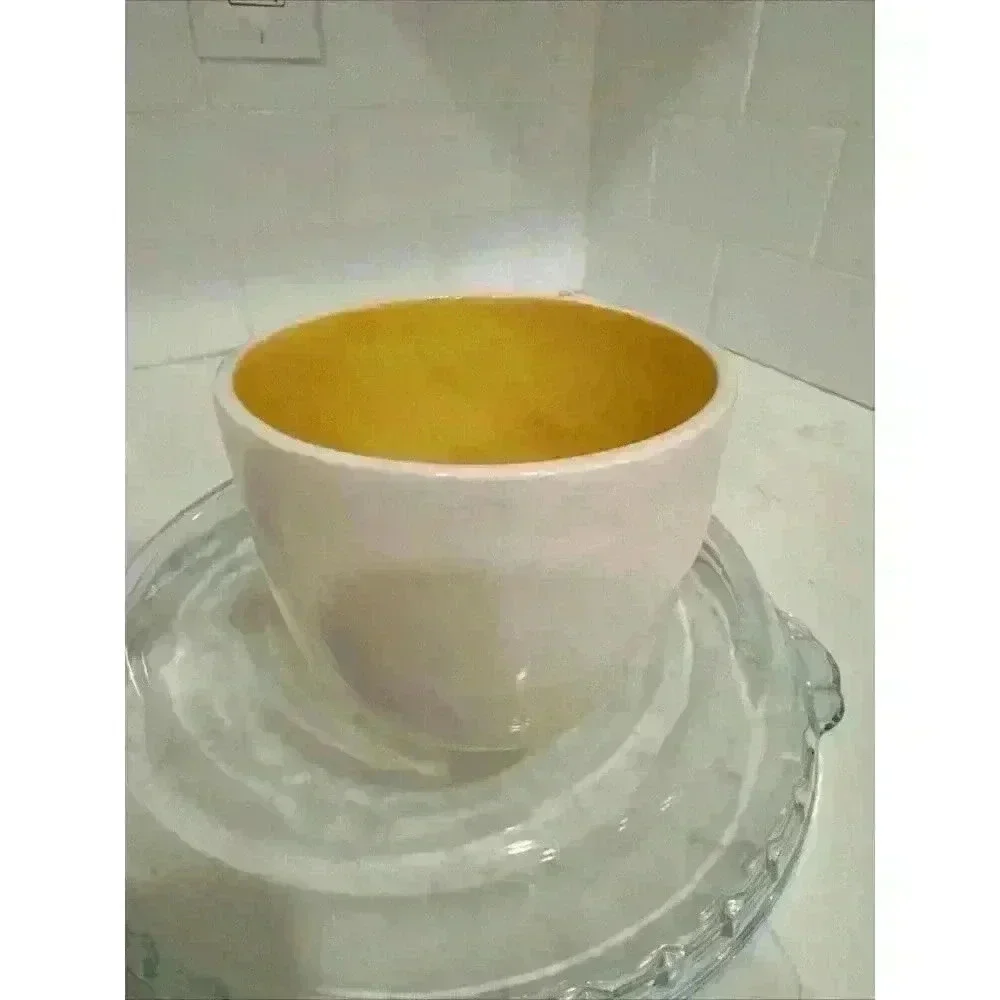 Bicycle Flower Basket Coffee Mug Cup Yellow 3.75